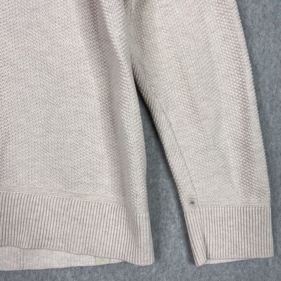 Lululemon Sweater Mens L Natural Ivory Textured Knit Classic Fit Crewneck - Picture 3 of 6